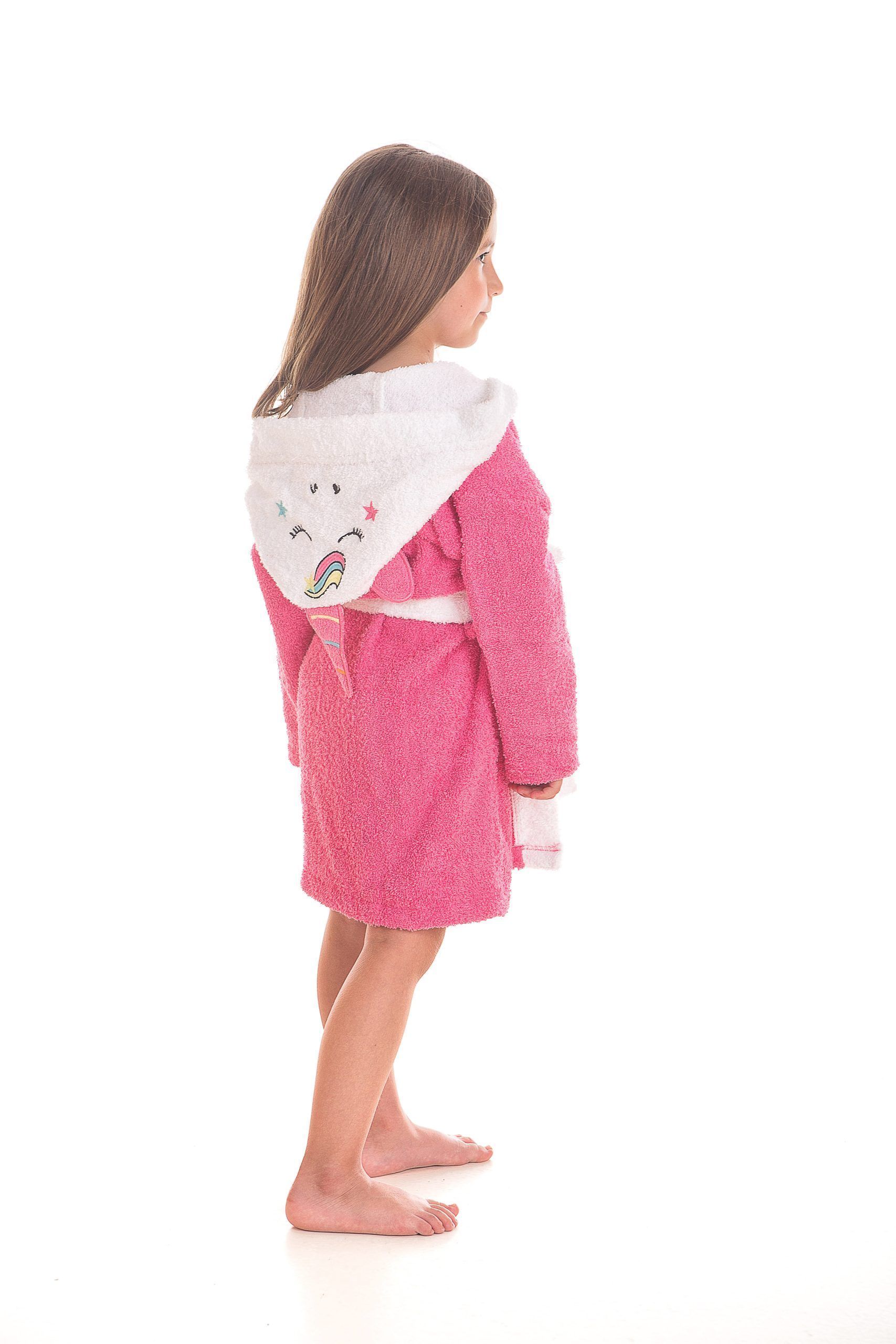 Detalle Albornoz infantil 100% algodón Unicornio cuerno Detalle Albornoz infantil 100% algodón Unicornio cuerno
