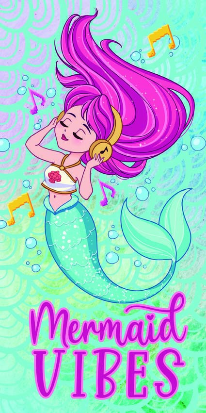 Toalla de playa infantil sirena