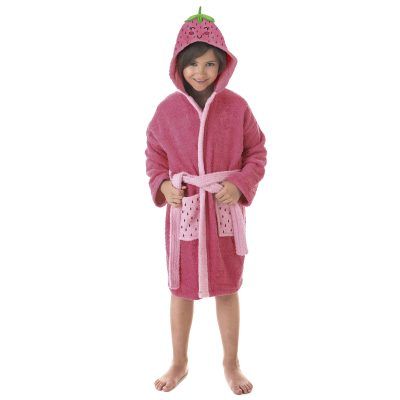 Albornoz Infantil 100% Algodón Rizo Bordado FRESA