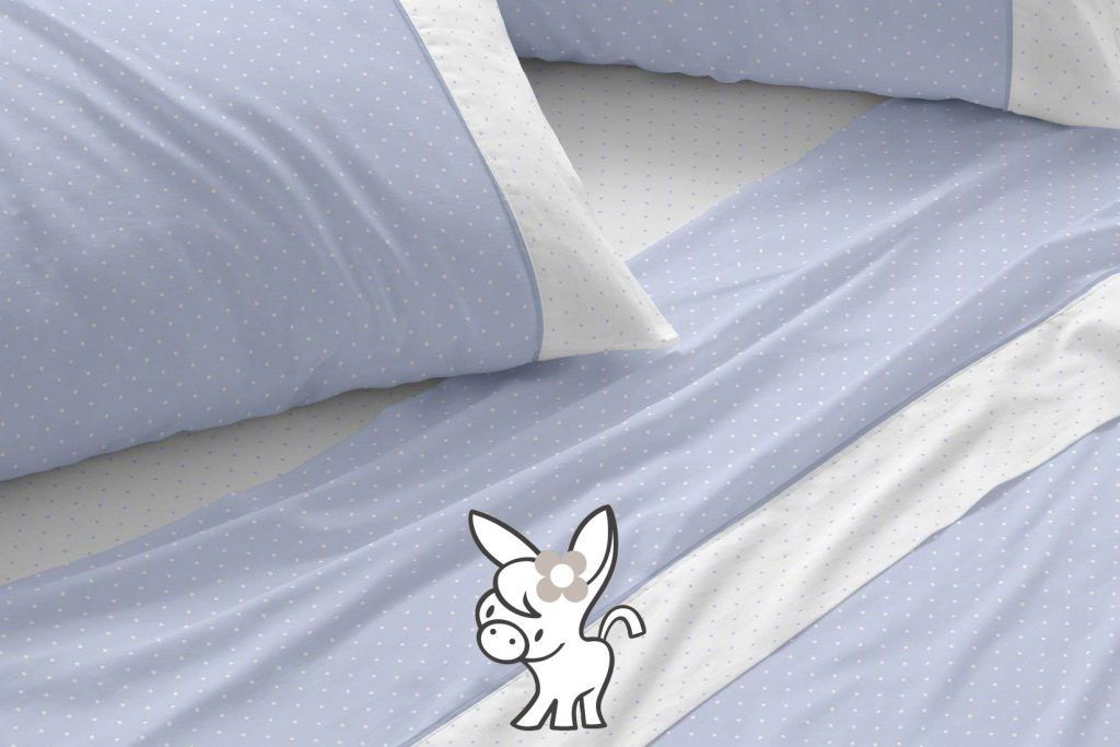 Sábana Burrito Blanco Topos 238