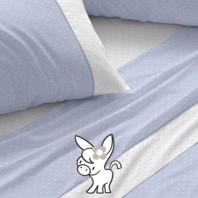 Sábana Burrito Blanco Topos 238
