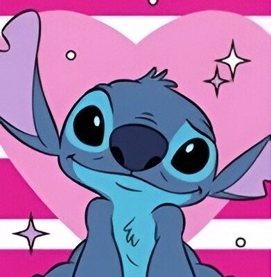Toalla de playa Stitch rosa
