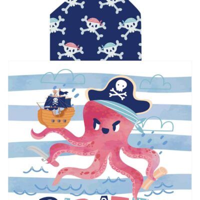 Toalla Poncho Infantil de Microfibra – Pirata