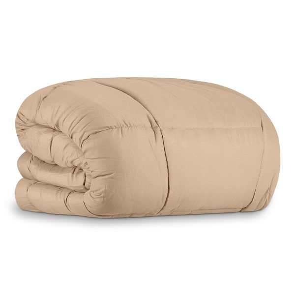 Edredón Bicolor Microgel 400Grs Taupe/Beige Detalle