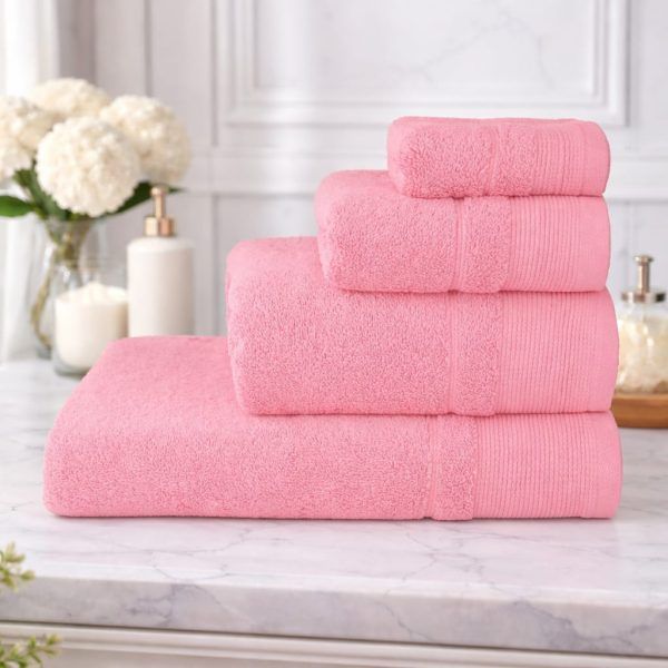 Toalla Premium 100% Algodón Rosa 600 gr