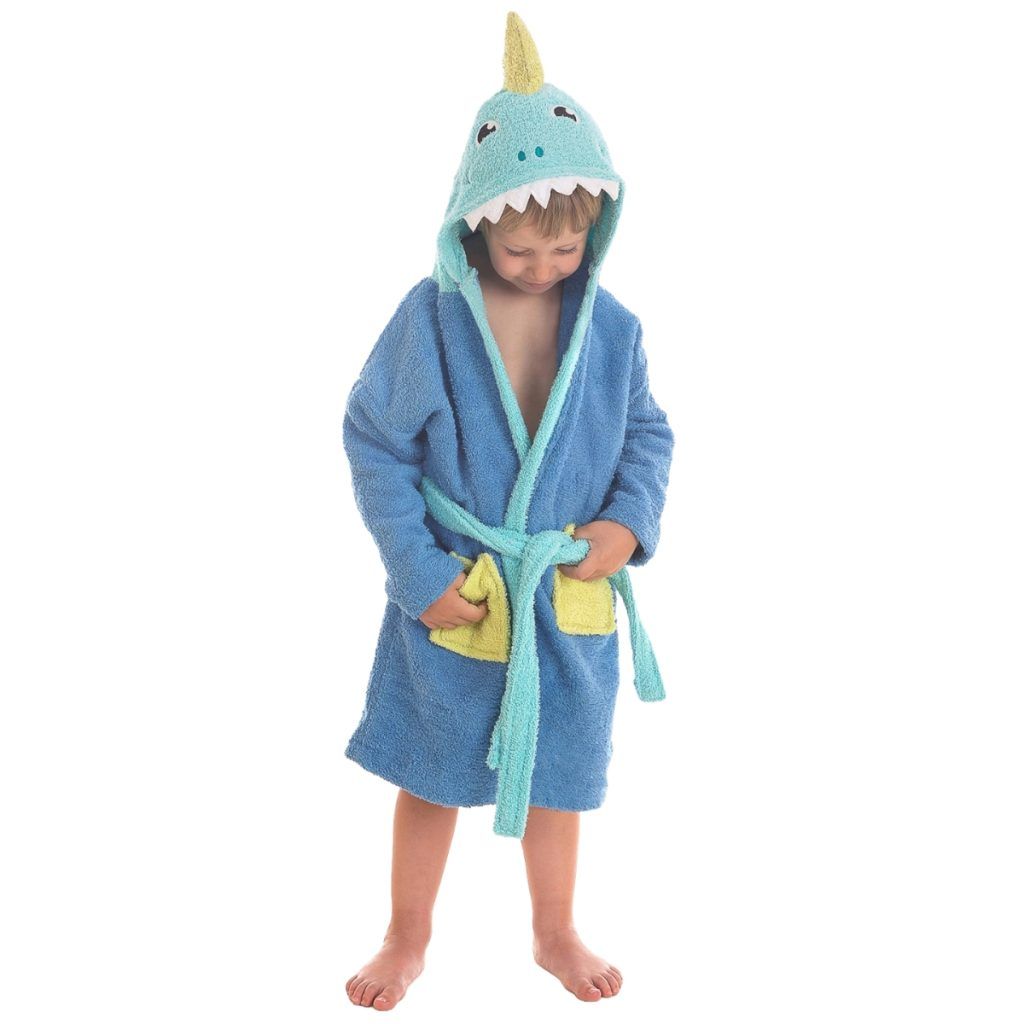 Niño con Albornoz infantil 100% algodón Tiburón