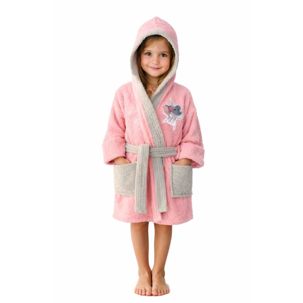 Niña con Albornoz infantil 100% algodón Ratita