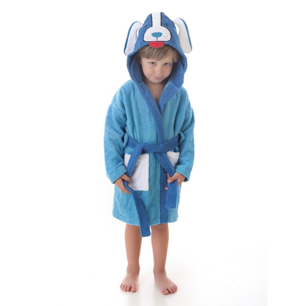 Niño con Albornoz infantil 100% algodón Perro