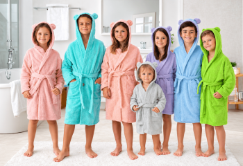 Escoge la talla perfecta en los albornoces infantiles